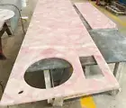 Rose Quartz Stone Countertop, Quartz Agate Stone Island Countertop Home Decor