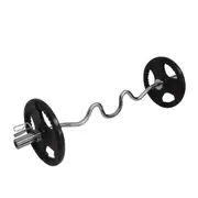 37kg Olympic Barbell Weight Set - 120cm Super Curl Bar + 30kg Weight Plates Home Gym