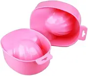 2Pcs Nail Art Soak Bowl Manicure Soaker Bowl Pedicure DIY Salon Powder Polish Remover Bowl Manicure Tray Acrylic Tip Tool Pink, Nail Pedicure Bowl