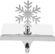 Cabilock Snowflake Christmas Stocking Holder Decorative Fireplace Hanging Hook for Xmas Stockings Festive Snowflake Design Ideal for Holiday Decoration and Display