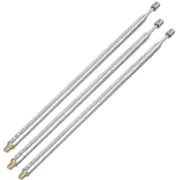 Telescopic antennas 3 x 43.5cm length 4 sections RC remote controls silver silver tone