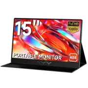 Portable Monitor for Laptop 15 Inch, FHD 1080P USB-C HDMI Travel Monitor Exte...