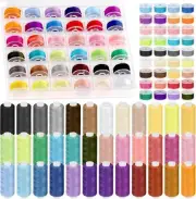 72Pcs 36 Colors Bobbins Sewing Threads Kit, Prewound Bobbins and Thread Spools