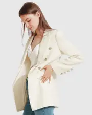 [Belle & Bloom] Princess Polina Tweed Blazer - Cream