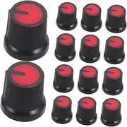 BESTonZON 50pcs Plastic Volume Knobs for 6mm Wh148 Potentiometer Easy Replacement for Electric Guitar Bass