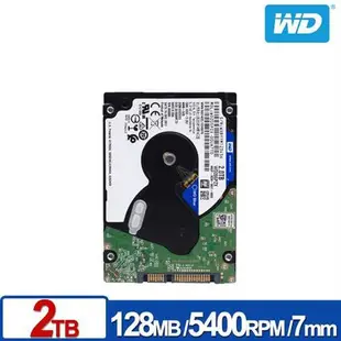 WD [藍標7mm] 2TB 2T 2.5吋裝機硬碟(WD20SPZX) / 1TB 1T WD10SPZX SPZX