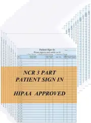 NCR Carbonless 3 Part Patient Sign in Sheets HIPAA Approved and Compliant for Co