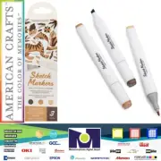 AC Sketch Markers Collection Dual Tip Chisel Fine Point 3Pk WarmNeutral 34007547