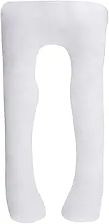 Gominimo Pregnancy Pillows, Cooling U Shaped Body Pillow for Sleeping, Maternity Pillow for Pregnant Women, Velvet Fabric and Polyester Filling, 123x70cm (White)