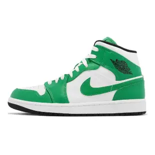 【NIKE 耐吉】Air Jordan 1 Mid Lucky Green 綠 白 男鞋 AJ1 休閒鞋 喬丹 一代(DQ8426-301)