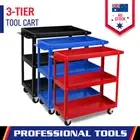 3-Tier Tool Cart Trolley Toolbox Workshop Garage Storage 150KG Organizer 360°