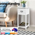 Bedside Table White Baskets Bed Side Tables Storage Small Narrow Desk Chest of D