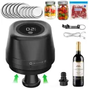 Mason Jar Vacuum Sealer Kit,3 in 1 Electric Canning Vacuum Sealer for Wide & Reg