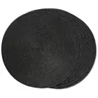 Round Braided Placemats 6 Table Mats for Dining Tables Woven Washabl Z2R6