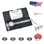 Durable 0-4" Dial Caliper with Clamp – Precision Measurement Tool in Fitted Box