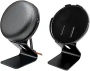 Desktop Speaker Stands with Vibration Absorption Pads for Beosound A1 2nd Gen, Metal Bookshelf Speaker Stands, Elevated Sound, No Obstruction of The Charging Port (Black)