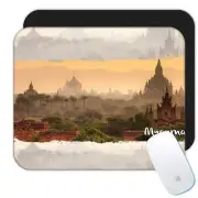 MYANMAR TEMPLE : Gift Mousepad Buddhist Pride Flag Country Souvenir Travel