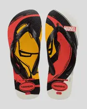 [Havaianas] Havaianas Men's Top Marvel Iron Man Flip Flops Shoes in Picket Fence Size 39/40 39/40 Picket Fence