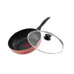 TEFAL 法國特福 ROSY系列 28CM 不沾深平底鍋 玻璃蓋