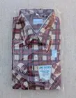 Vintage 1970s NOS W/Tags Kmart brand Mens Flannel Size L 16-16 1/2 Long Tail