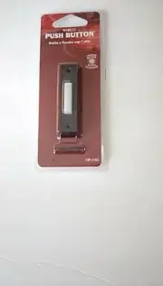 Chime Design By IQ America Wired Lighted Black Plastic Push Button Doorbell