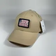 TOMMY BAHAMA Golf Clubs Flag Patch Baseball Hat Cap Tan Khaki Men’s *NEW*