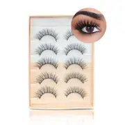 Nevenka Natural False Eyelashes Wispy Fluffy Lashes Reusable Tapered End Technology Fake Lashes 5 Pairs (F02)