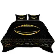 Gold Football Coverlet
