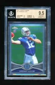 BGS 9.5 ANDREW LUCK 2012 TOPPS CHROME #1 RC ROOKIE CARD *SUBS 9.5,9,9.5,9.5* GEM
