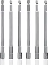 Yakamoz 6PCS 8mm Magnetic Nut Setter Drill Bit Set,1/4" Quick-Change Hex Shank to 1/4" Hex Socket Power Nut Driver Bits丨150mm Length