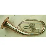 Funion Baritone Horn Kit B Flat Brass Body Gold Lacquer Bell 247.5 mm W Case