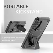 Phone Case For Samsung Galaxy S24 Ultra Plus S25 Ultra Back Cover with Stand Holder Shockproof Retro PC