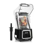 Commercial Smoothie Blender, 2200W High-Power Smart Blender with 4 Pre-Progra...