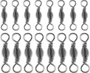 300Pcs 8# Fishing Rolling Swivel 10# Fishing Swivels Barrel Metal Fishing Tackle