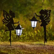 2Pcs Metal Fairy Solar Light Outdoor Garden Stake Solar Light