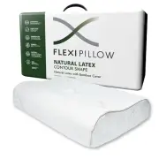 Flexi Pillow Latex - Contour Pillow Natural Latex Sleeping Support Bamboo Cover