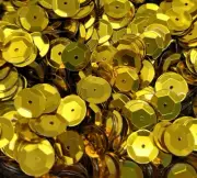 Lot of 2,000 pcs Metallic Bright Gold 8mm Round Cup Loose Sequins Sewing Crafts