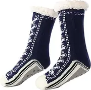 [YTJYZB] Women's Fuzzy Slipper Sherpa Socks, Non-Slip Fluffy Cashmere Grip Slipper Sock, Ultra-thick Winter Cozy Thermal Fleece Blanket Socks