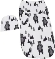 Grizzly Jungle swaddle and Beanie Set