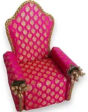 [Tickle Cart] Nand Gopal Palana Kanha Ji Jhula for Bal Ladoo Gopal Singhasan and Ganesh Ji Idol Janmashtmi Home Decor and Home Temple Puja Item | Size : 0,1 and Max 2 Number | | Color : Chatak Pink