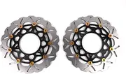 Floating Front Brake Discs Rotors for Suzuki GSX-S1000F ABS 2015-2022, GSX-S1000GT 2022-2023, GSX-S1000GX 2024, GSX-S1000 Katana 1000 2019-2024, Motorcycle Replacement Accessories Parts Black