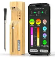 CookIT MW2 Bluetooth Meat Thermometer, 5.5mm Ultra-Thin Probe Wireless