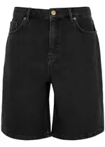 Skall Studio Wilson Denim Shorts - Black - 31 (W31 / UK14 / L) 31 (W31 / UK14 / L)