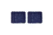 2pc Mikasa Rectangular 45 x 35cm Jute Kitchen Dining Table Placemats, Navy