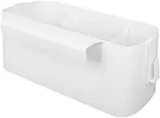 Bedside Caddy Hanging Basket Organizer with Hooks Dorm Bunk Beds Shelf Night Table Storage Holder for Remote Controls Magazines Phone Glasses Bottle (White)