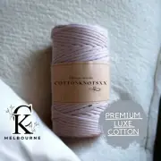 3MM Single Strand PREMIUM LUXE macrame string ASH PURPLE Cotton Cord Melbourne