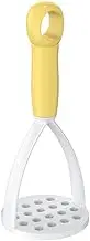 Pressed Mashed Potato Masher Vegetable Juice Maker Baby Food Tool Potatoes Manual Crusher Smooth Restaurant Home Accessory, Yellow