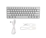 61 Keys Mechanical Keyboard Wired Type‑C with RGB Light LED Backlit Red Axis for Computer Gaming