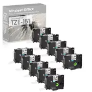 TZ TZe 151 Label Tape Fits Brother P-Touch PT-P750W PT-D600 Black on Clear 24mm