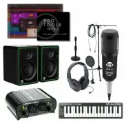 Home Recording Bundle Studio Package Mackie Monitors Art w/ Pro Tools Intro